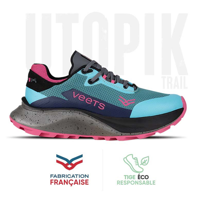Chaussure trail femme Utopik - Trail MIF 1 vert-gris