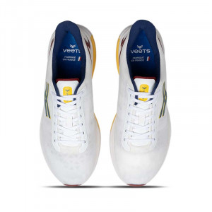 Lacets chaussure running homme Inside MIF 2 blanc-bordeaux